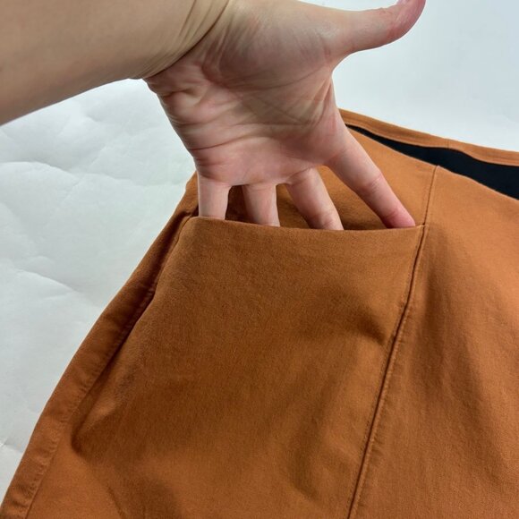 Old Navy Soft Bronze Stretch Canvas High Rise Wide Leg Pixie Pant 3X - Picture 3 of 8